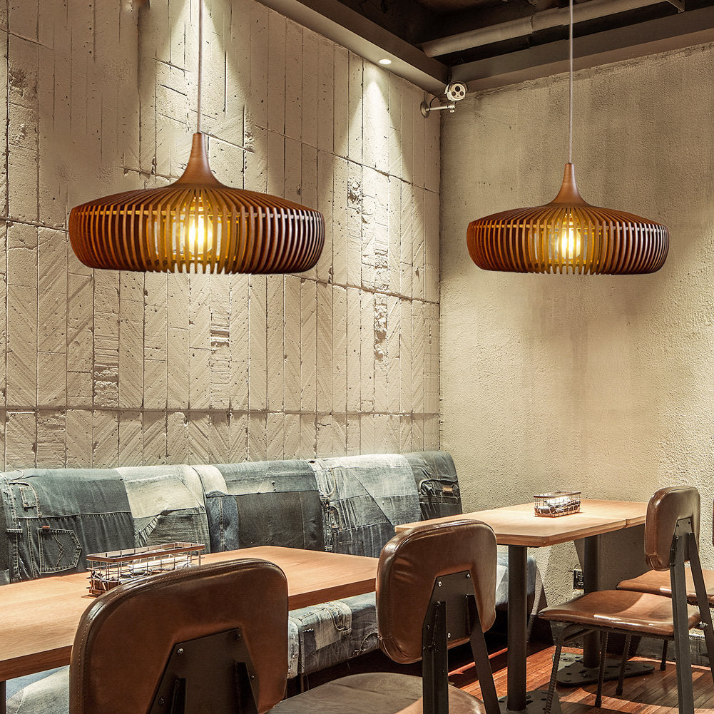 Demolights Natural Wood Pendant Lights | Clave Dine Wood Pendant Lamp ...