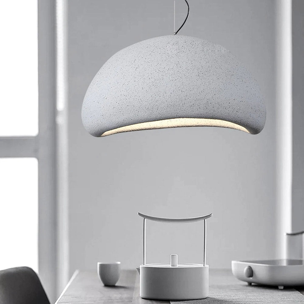 Resin Oval Pendant Lights Modern Wabi-Sabi Mushroom Organic Dome Lamp