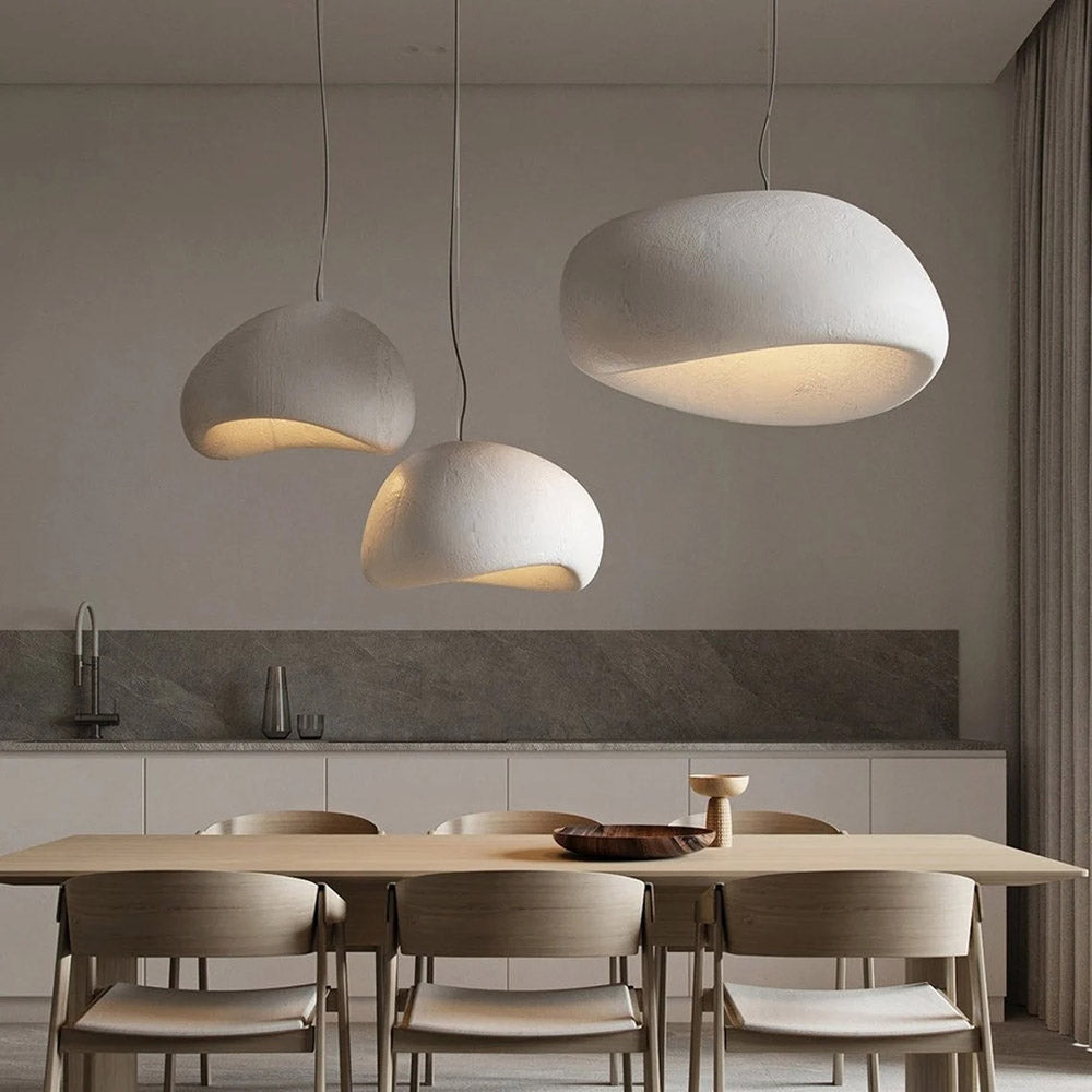 Nordic Style Resin Oval Pendant Lights-[Modern pendant lighting for bedroom and living space]-Demolights UK