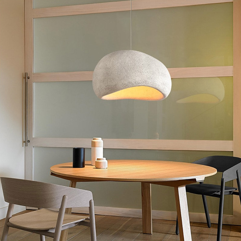 Resin Oval Pendant Lights Modern Wabi-Sabi Mushroom Organic Dome Lamp