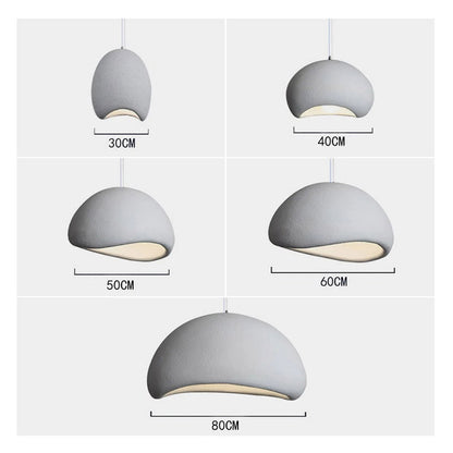 Resin Oval Pendant Lights Modern Wabi-Sabi Mushroom Organic Dome Lamp