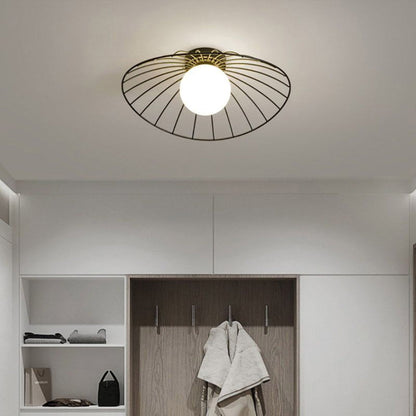 Creative Nordic Straw Hat Ceiling Lights
