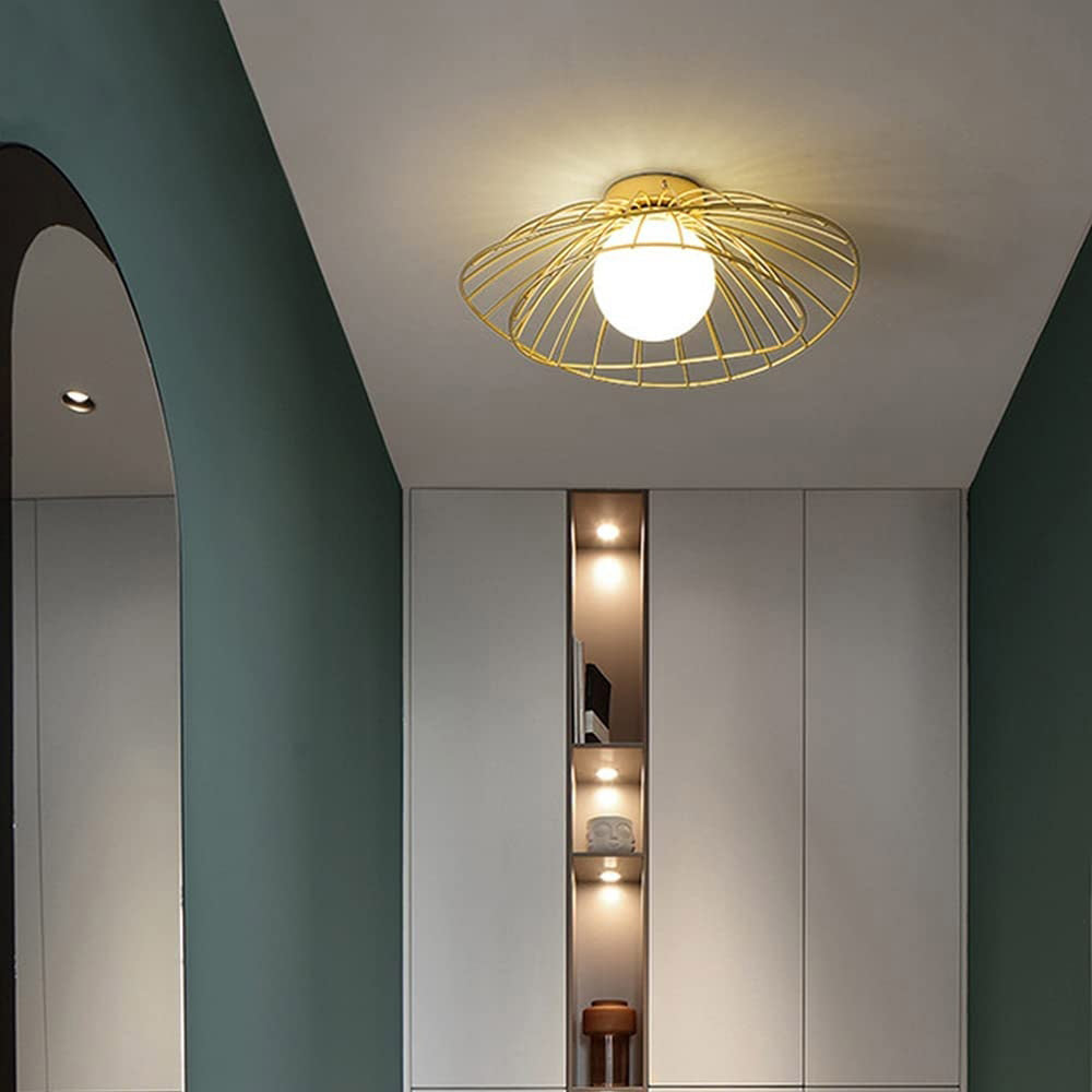 Creative Nordic Straw Hat Ceiling Lights