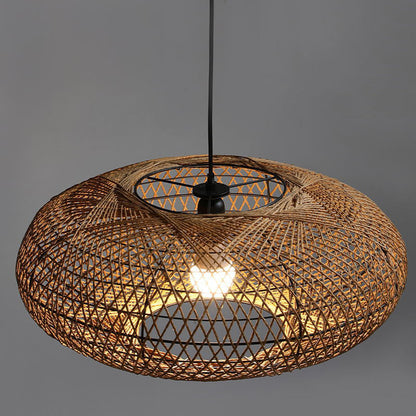 Hand Woven Pendant Light Rattan Lantern Lampshade