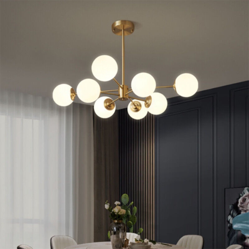 Demolights 8-light Gold Chandelier Brass Sputnik Ceiling Light Sputnik ...