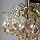 Load image into Gallery viewer, Retro Crystal Chandelier Sumptuous Romantic Amber Pendant Light
