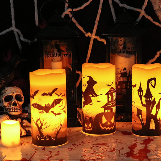 Halloween Decor LED Flameless Flickering Candles-[Modern pendant lighting for bedroom and living space]-Demolights UK