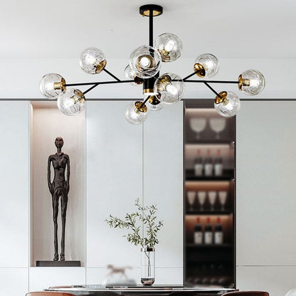 Postmodern Metal Ceiling Light Sputnik Shape Multi-light Pendant