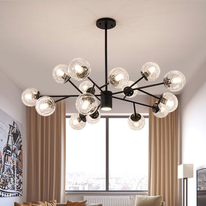 Postmodern Metal Ceiling Light Sputnik Shape Multi-light Pendant
