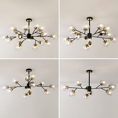Postmodern Metal Ceiling Light Sputnik Shape Multi-light Pendant