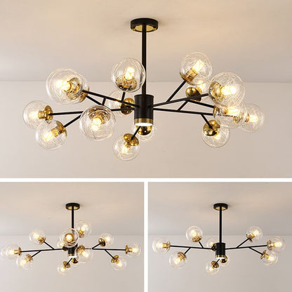 Postmodern Metal Ceiling Light Sputnik Shape Multi-light Pendant