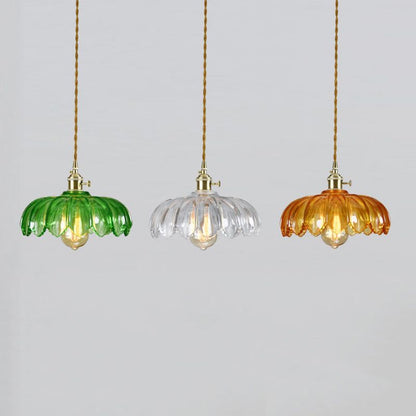 Brass & Glass Dome Ceiling Lighting