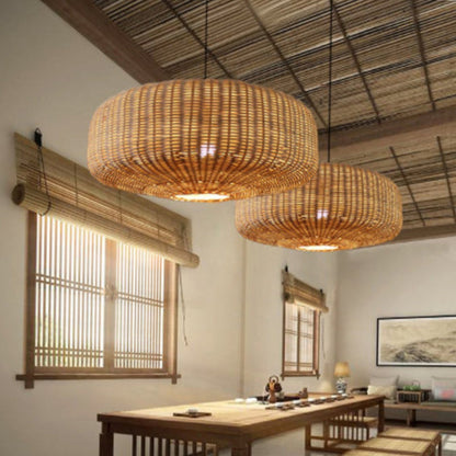 Woven Rattan Pendant Lighting
