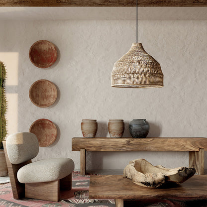 Rattan Pendant Light Woven Lampshade