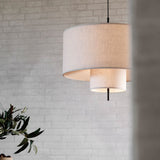 Load image into Gallery viewer, Modern Fabric Shade Pendant Lights Cylinder Shape