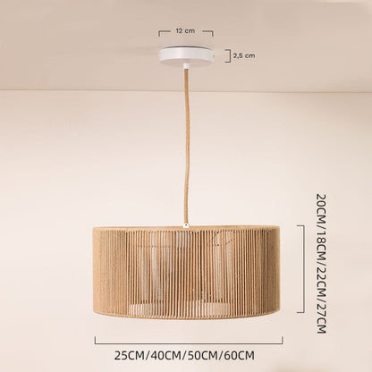 Boho Handmade Rope Woven Pendant Light