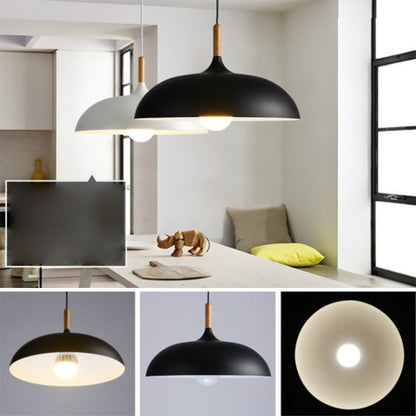 Dome Pendant Lighting Fixtures Modern Wood 1 Light