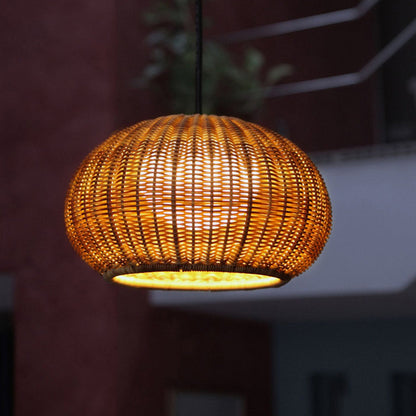 Rattan Waterproof Pendant Light For Courtyard