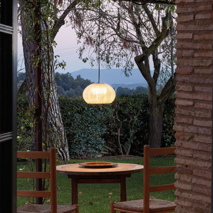 Rattan Waterproof Pendant Light For Courtyard