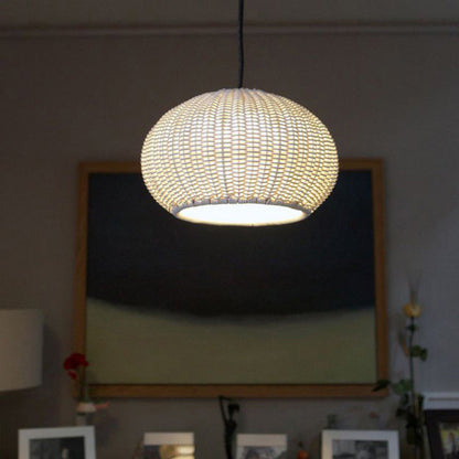 Rattan Waterproof Pendant Light For Courtyard