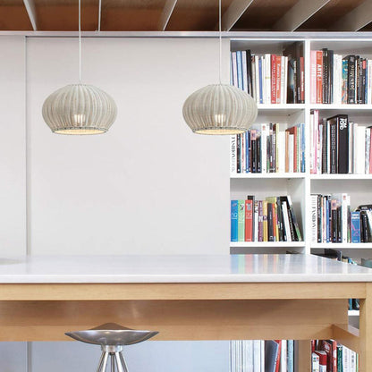 Rattan Waterproof Pendant Light For Courtyard