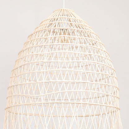 Handwoven Rattan Vertical Pendant Light