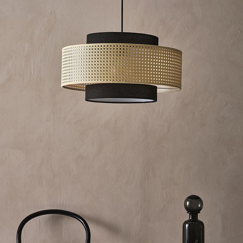 Modern Style Drum Shade Pendant Lighting-[Modern pendant lighting for bedroom and living space]-Demolights UK