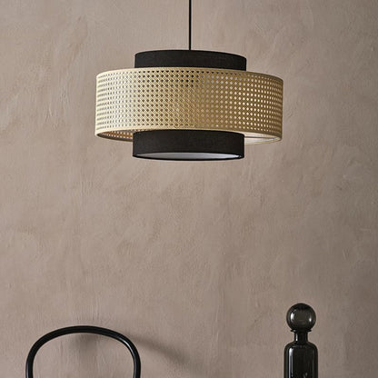 Modern Style Drum Shade Pendant Lighting-[Modern pendant lighting for bedroom and living space]-Demolights UK