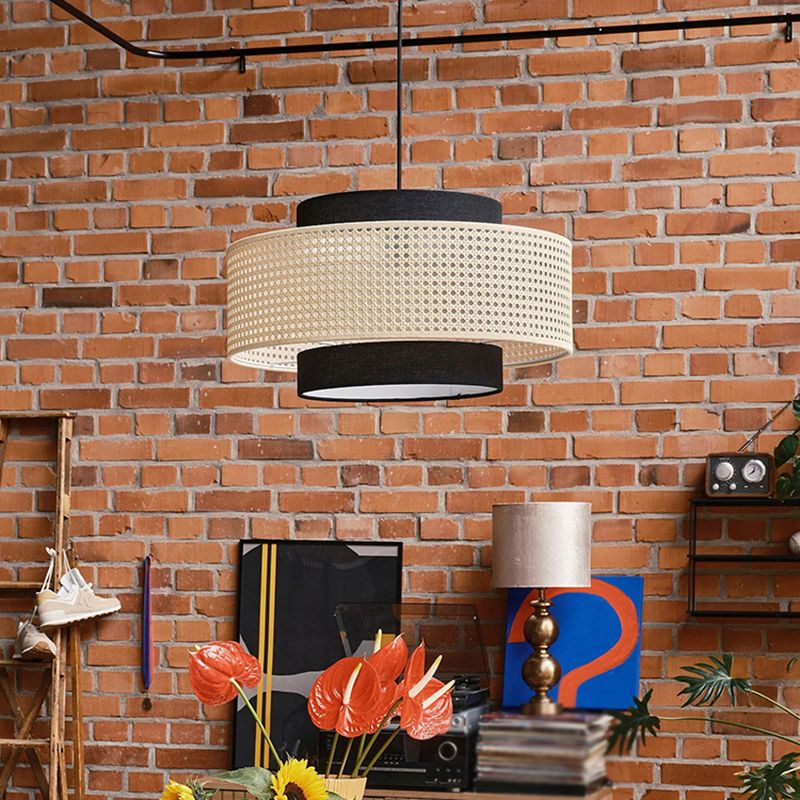 Modern Style Drum Shade Pendant Lighting