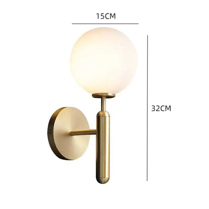 Milky Glass Ball Wall Sconce