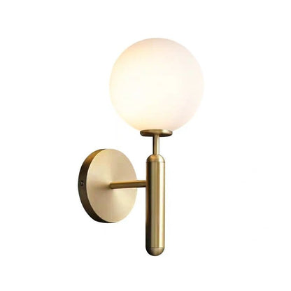 Milky Glass Ball Wall Sconce