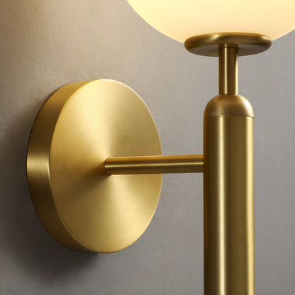 Milky Glass Ball Wall Sconce