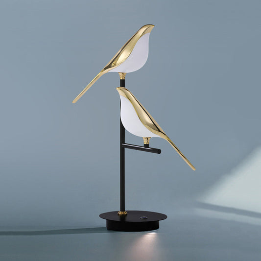 Electroplating Golden Bird Table Lamp-[Modern pendant lighting for bedroom and living space]-Demolights UK