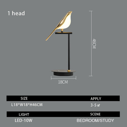 Electroplating Golden Bird Table Lamp