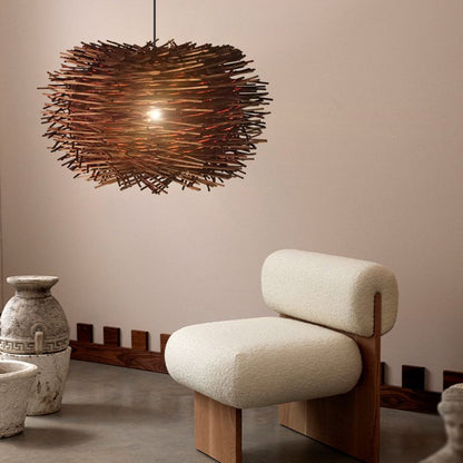 Wood Modern Geometric Shape Pendant Lights