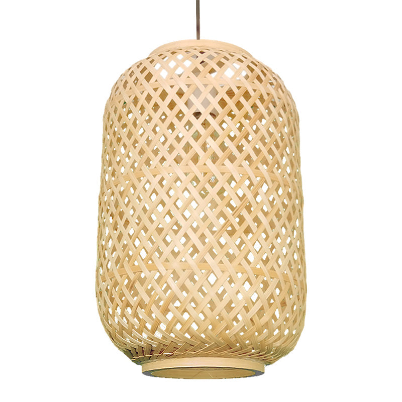 Lantern Pendant Light Bamboo Lampshades For Dining Room