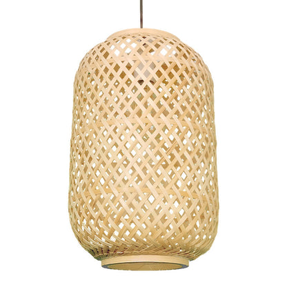 Lantern Pendant Light Bamboo Lampshades For Dining Room