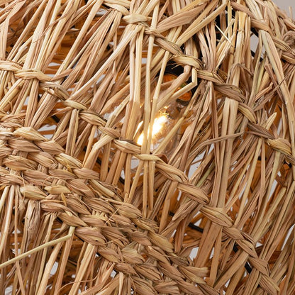 Unique Shade Bamboo Hanging Lighting Modern Style