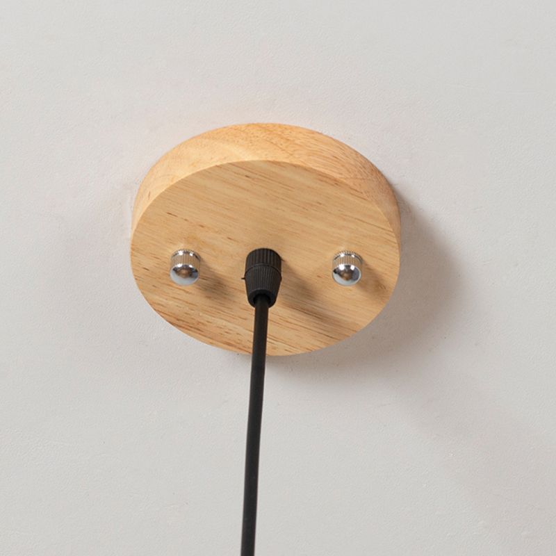 Unique Shade Bamboo Hanging Lighting Modern Style