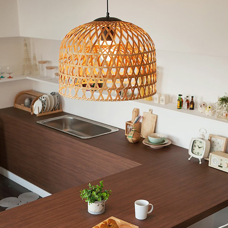 Cross Woven Bamboo Pendant Lighting