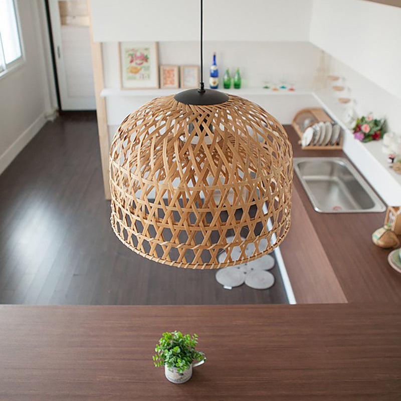Cross Woven Bamboo Pendant Lighting