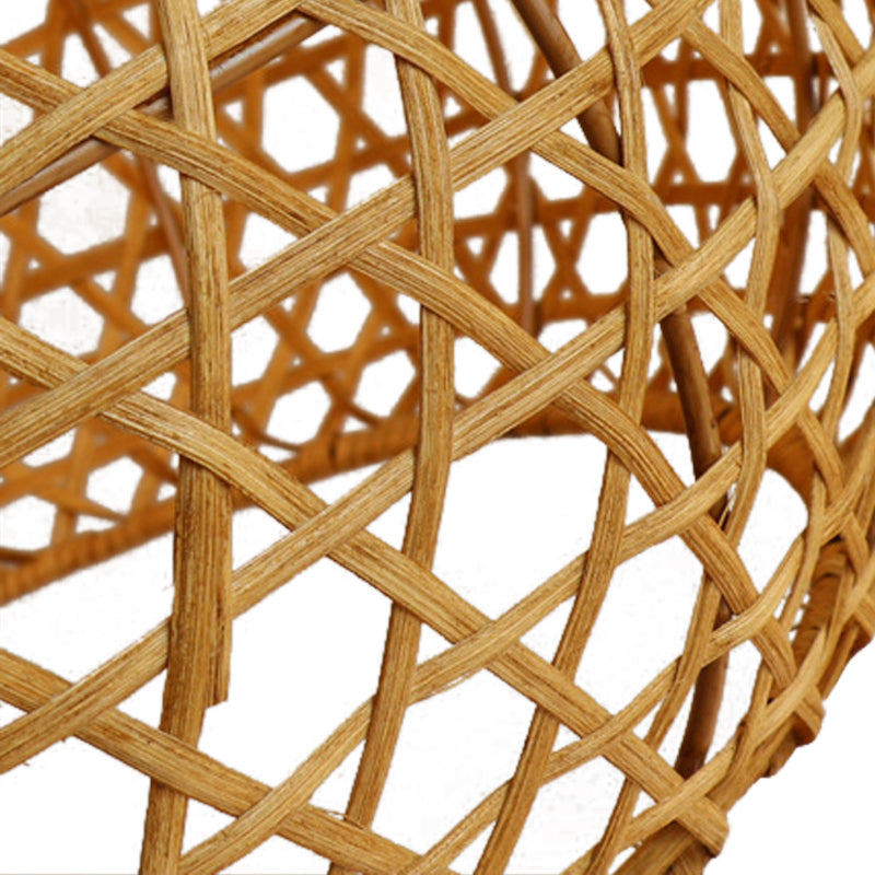Retro Rattan Pendant Lights Woven Basket Shade
