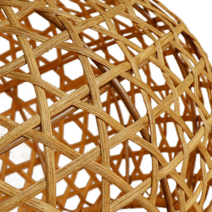 Retro Rattan Pendant Lights Woven Basket Shade