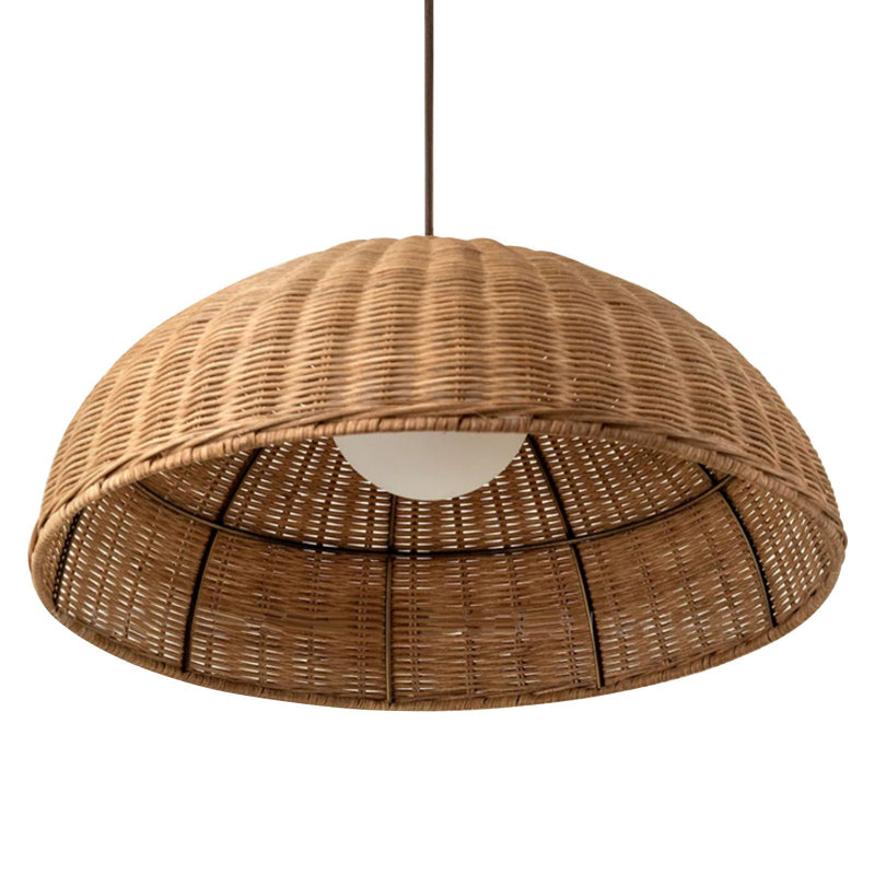Coastal Rattan Pendant Lights Hat Shade Lamp