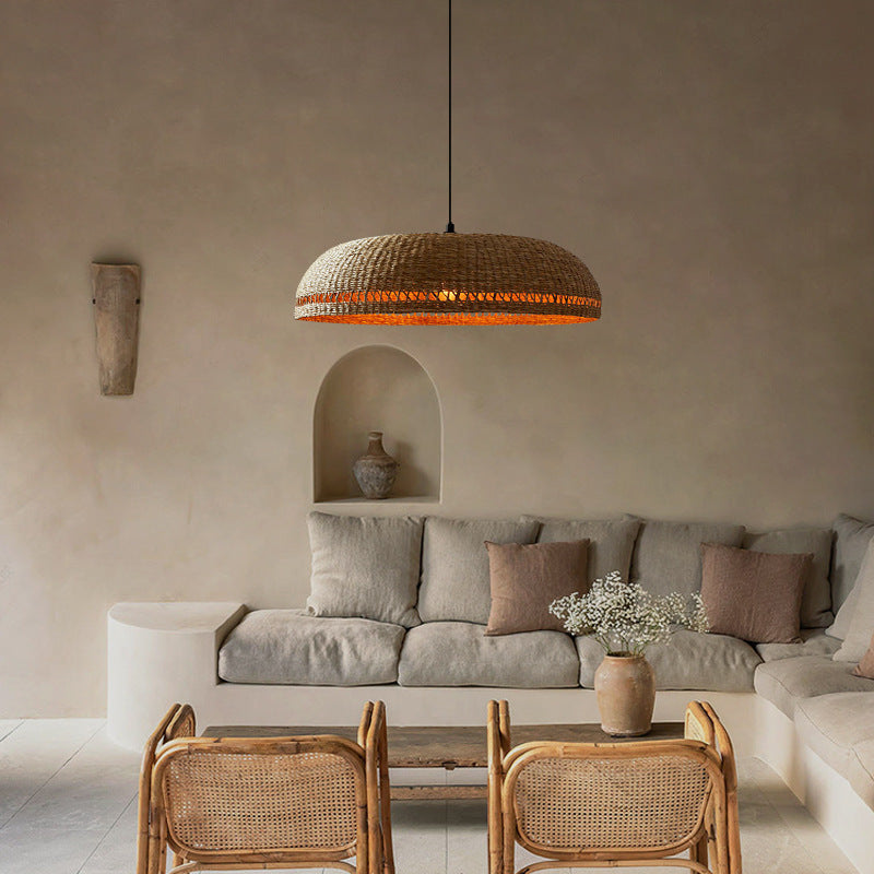 Handwoven Lamp Retro Rattan Pendant Lights