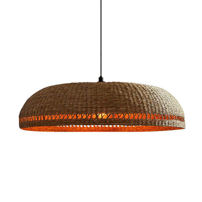 Handwoven Lamp Retro Rattan Pendant Lights