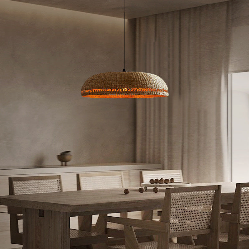 Handwoven Lamp Retro Rattan Pendant Lights