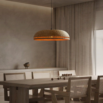 Handwoven Lamp Retro Rattan Pendant Lights