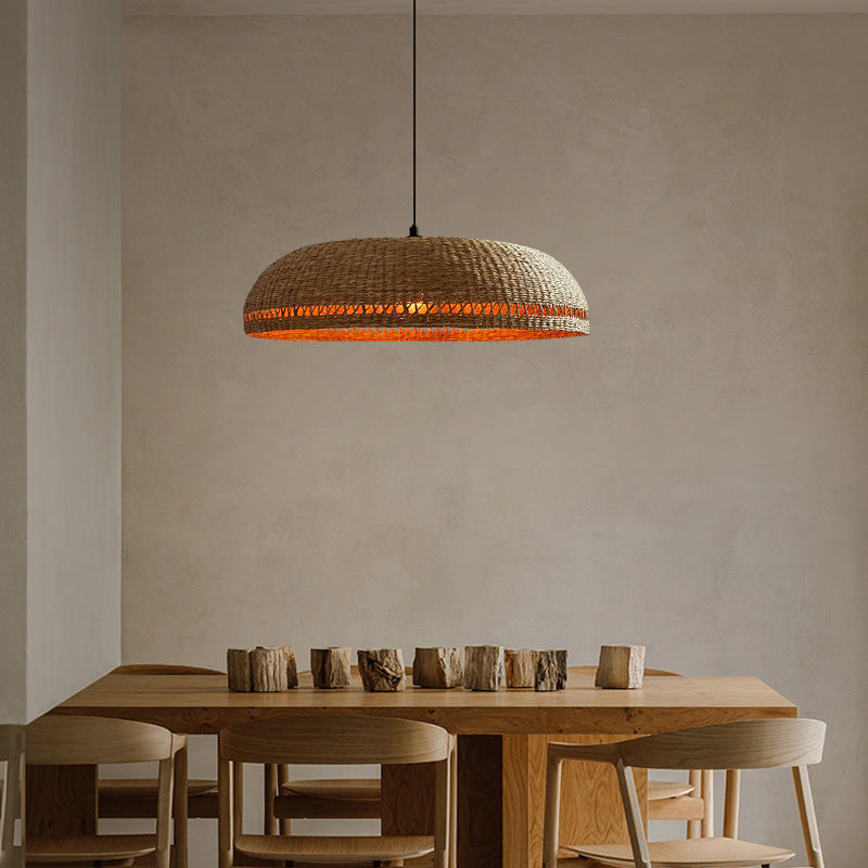 Handwoven Lamp Retro Rattan Pendant Lights-[Modern pendant lighting for bedroom and living space]-Demolights UK