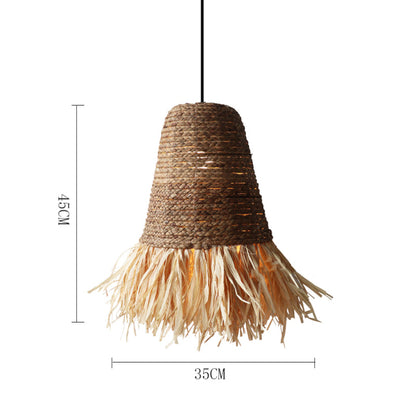 Seagrass Fringe Pendant Light Lamp